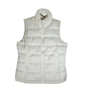 Indigo Saints Puffy Vest Off White Large Women NWT